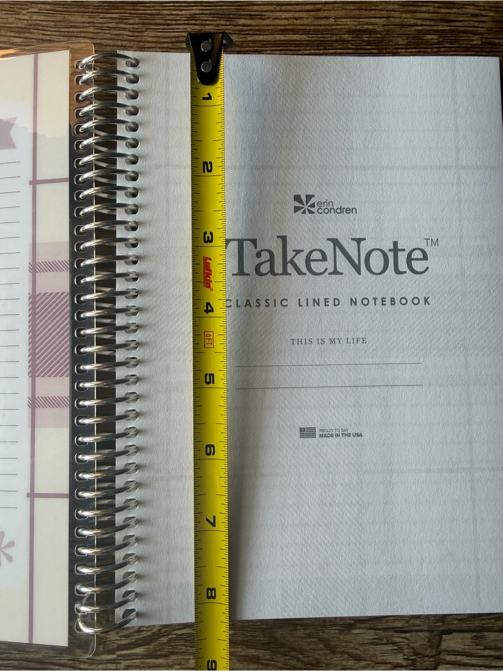 Erin Condren A5 Plaid Spiral Notebook - 'Fall Is In The Air' Purple Plaid - Picture 5 of 7